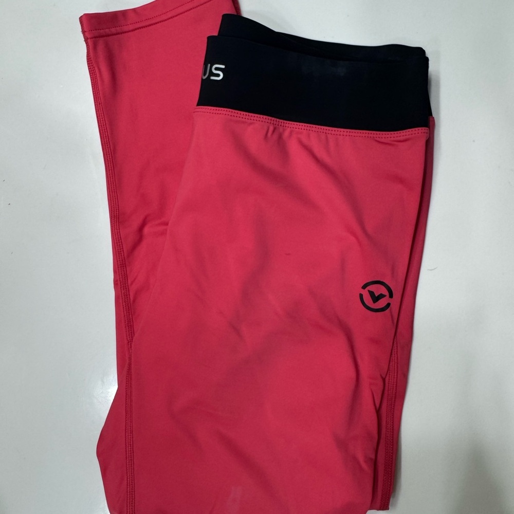 Virus Pink and Black Athletic Leggings
